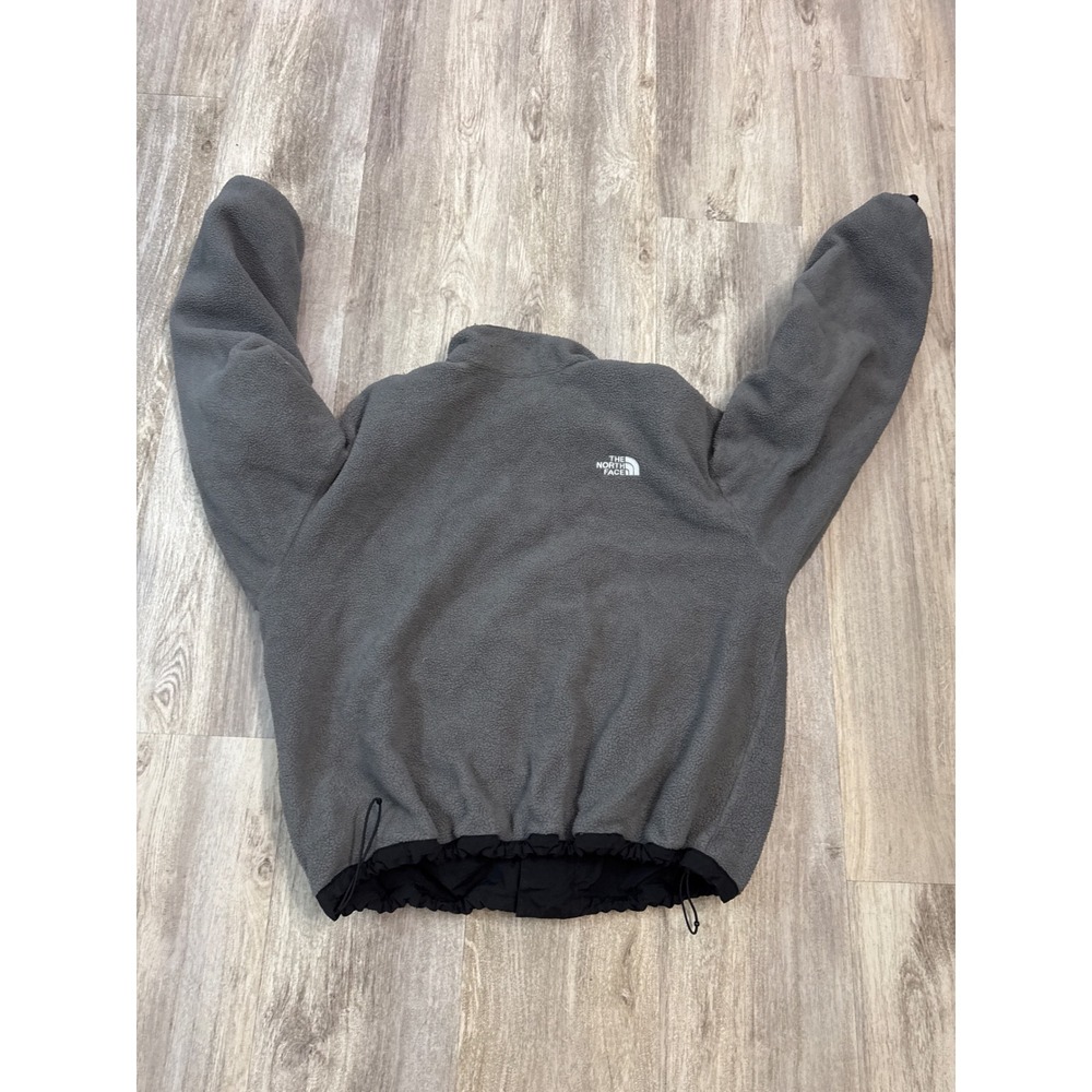 The North Face Windwall Reversible Jacket Black Grey Fleece Womens Puffer Large - Picture 7 of 8